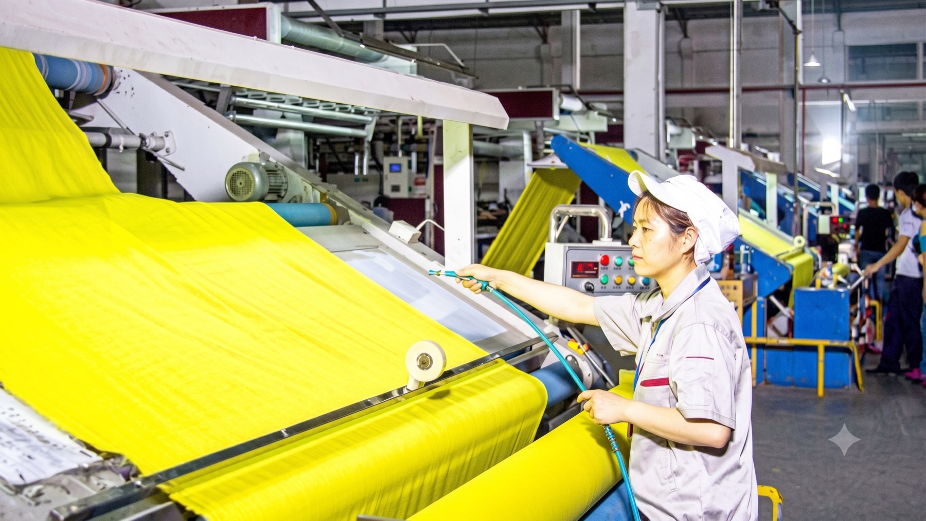 Qi'an workshop fabric production line