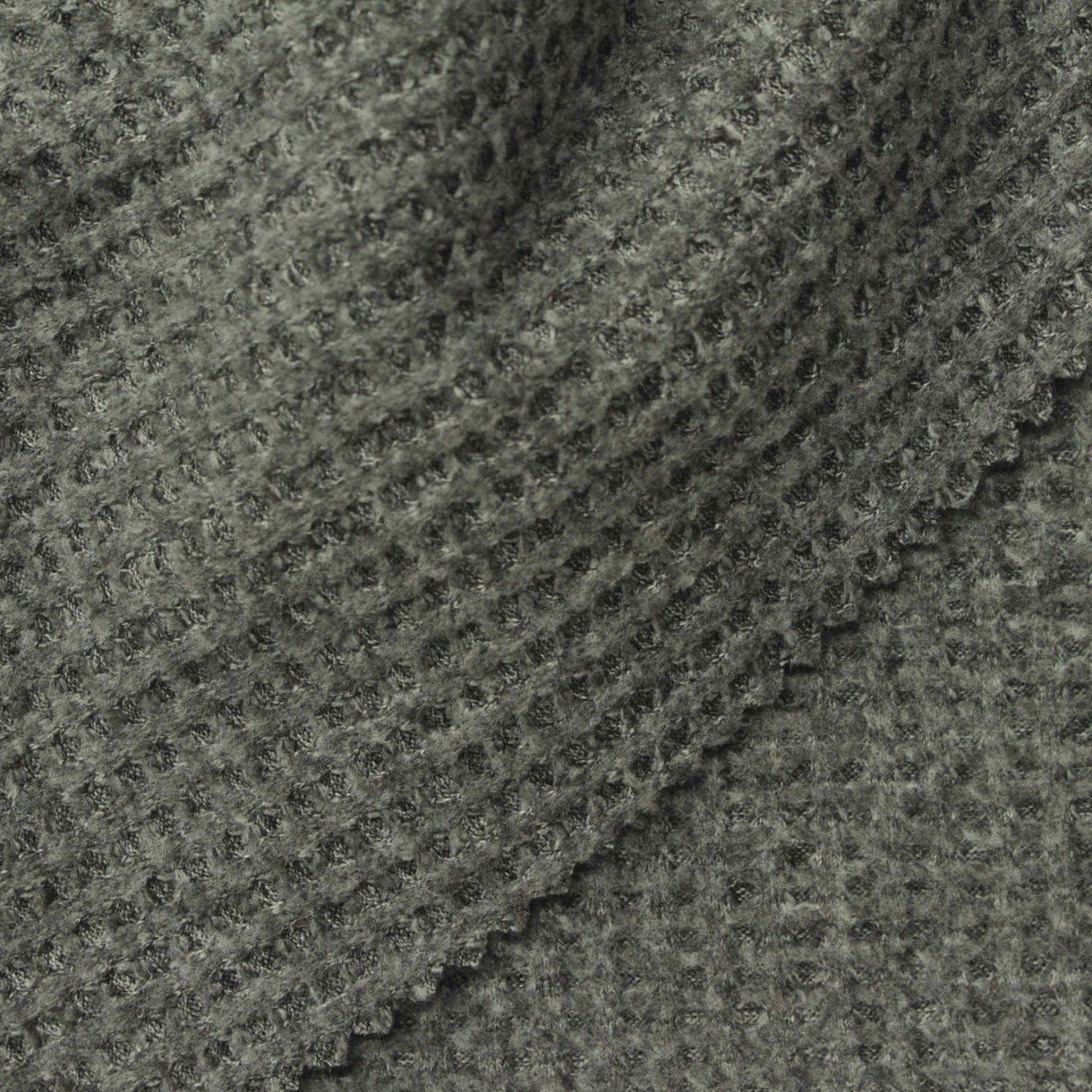 CATIONIC POLYESTER SPANDEX WAFFLE KNIT BRUSHED FABRIC fabric texture